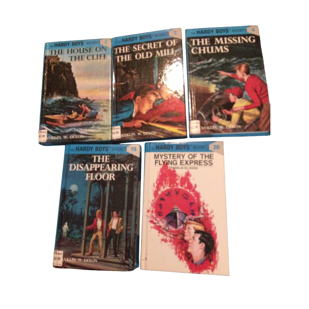 Vintage Hardy Boys Hardcover Book Lot of 5 Franklin W Dixon